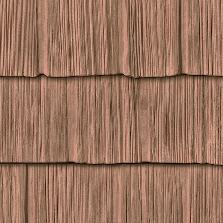 The Foundry 7in. W x 60 3/4in. L Exposure, Vinyl Staggered Shakes Total 100 Sq. Feet, 834 - Red Cedar, 34PK 1301834